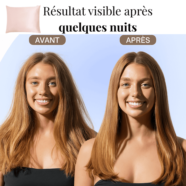 Taie en soie – Cheveux doux et sains au réveil
