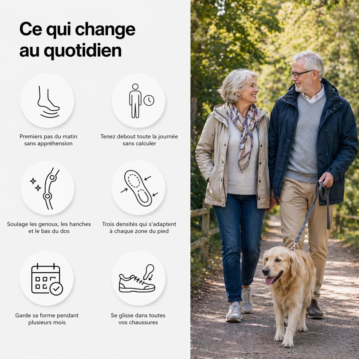 Semelle Elvora™ Conçue pour les pieds après 55 ans - Elvora