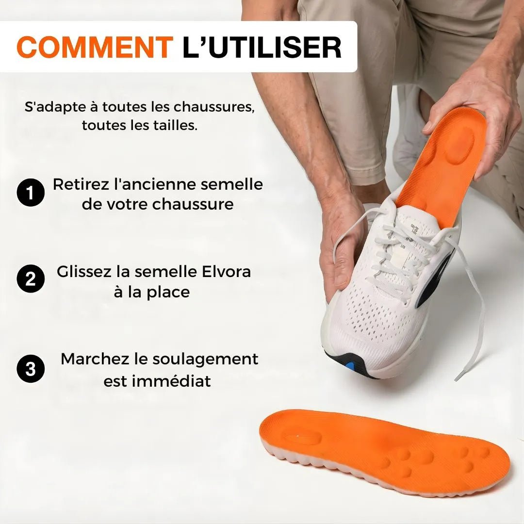 Semelle Elvora™ Conçue pour les pieds après 55 ans - Elvora